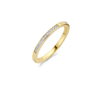 Blush Ring 1630BDI/54 14k Geelgoud 0,06crt G SI Briljant geslepen Diamant Maat 54