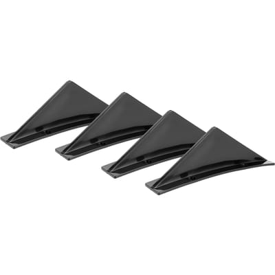 Glanzend Zwarte Haaienvin Achterbumper Diffuser Lip Spoiler Kit met Montageschroeven Universeel black