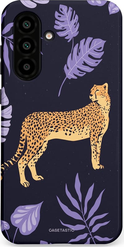 Casetastic Hoesje Geschikt voor Samsung A56 / A36 - Stijlvolle Beschermende Duo-layer Case - Cheetah snelheid