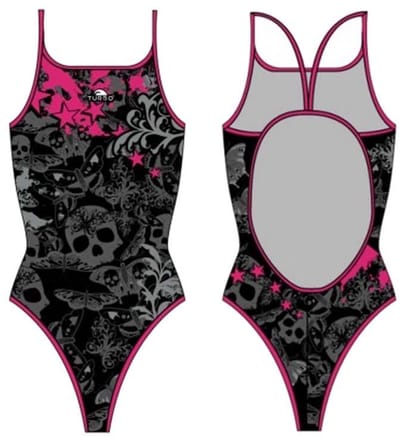 Turbo Skull Butterflyers Stars Zwemkleding Zwart M Vrouw