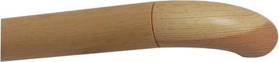 Houten trapleuning - Gelakte reling - Binnenshuis gebruik - Bewerkt eindstuk - 180 cm lengte - Houtkleur