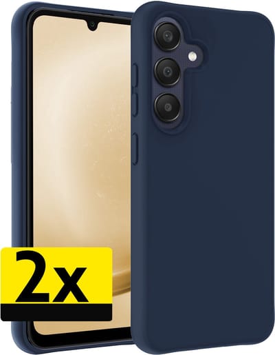 Hoesje - 2 Stuks - Geschikt voor Samsung Galaxy A26 - Sterk & Shockproof - Case Siliconen - Back Cover - Telefoon Hoes - Telefoonhoesjes - Donkerblauw