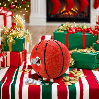 Kinder Spaarpot Basketball – Onbreekbare Cartoon Geldkist voor Kinderen – Herbruikbare Spaarpot met Inworp en Uitname – Cadeau voor Jongens en Meisjes – Kleine Basketbal