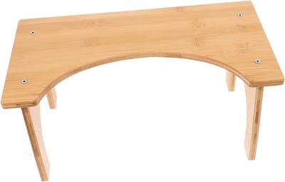 Toiletkruk Bamboe - Opstap Krukje - Optimale Houding - Massief Hout - 36x19x16 cm - Natuurlijk Hout