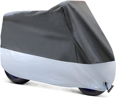 QIN® Motorhoes - Motorhoes Waterdicht Buiten - Regenhoes - Grijs - 245cm x 105cm x 125cm