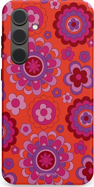 Casetastic Hoesje Geschikt voor Samsung S24 Plus - Stijlvolle Beschermende Duo-layer Case - Retro warmte