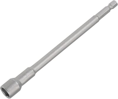 Magnetische Moersetter Schroevendraaier, 10mm Steeksleutel 1/4" Hex Shank, CR-V Staal Lange Hex Shank Sleutel voor Auto Onderdelen en Reparatie