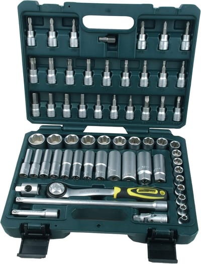 Steeksleutelset 3/8 inch 61-delig - Complete Dopsleutelset met Super Lock Systeem