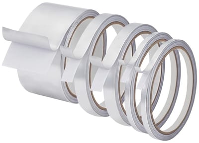 Dailygoods - BENECREAT Aluminium tape, 50 m, hittebestendige reparatietape 6/12/50 mm voor het afdichten en repareren van warme en koude HVAC-installaties, leidingen, buisisolatie