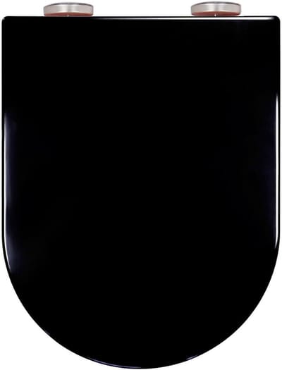 Zwarte Toiletbril - Toiletdeksel WC - Badkamer Upgrade - Softclose & Snel Reinigbaar - 365x450mm - Zwart