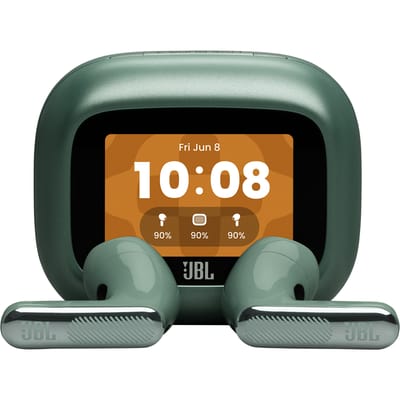 JBL Live Flex 4 – Draadloze Oortjes met Noise Cancelling – Smart Case met Touchscreen – Bluetooth Draadloos Oordopjes – 50 uur – Waterdicht – IP54 - Groen