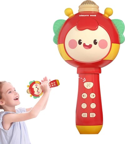 Kinder Microfoon - Karaoke Machine - Muziek Maken - 3D Surround Sound - 21 x 11 x 11 cm - Rood