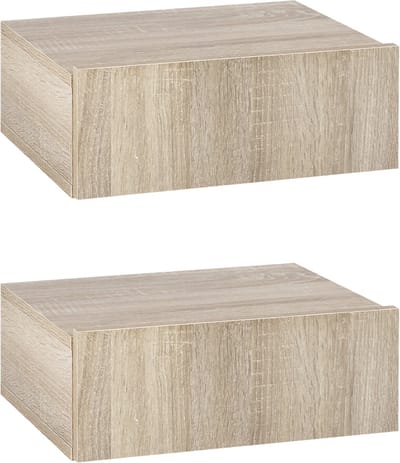 HOMCOM Nachtkastje - Spaanplaat - 40x30x15cm - Eikenhout