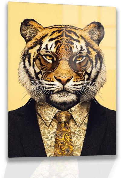 Tijger wanddecoratie - Acrylglas - Kunst op plexiglas - 100x150 cm