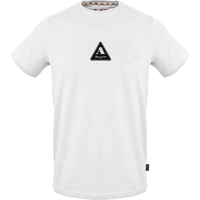 Aquascutum Heren-T-shirt met logo en ronde hals (Wit)