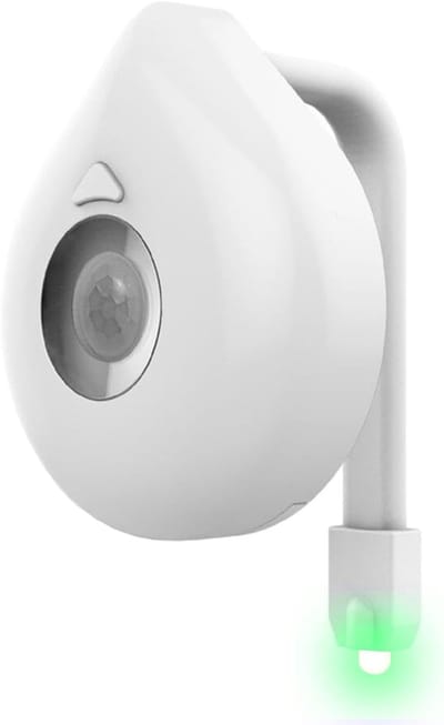 Toilet Nachtlampje - Slimme Toiletverlichting - Veilig Nachtelijk Bezoek - Bewegingsgevoelige Sensor - 8 x 6.5 x 2.5 cm