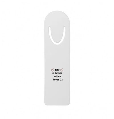 Hacebo® - life is better with a horse metalen boekenlegger - Paarden - paarden liefhebbers - verjaardag - cadeau - kado - geschenk Bladwijzer boekenleggers - 12.7 cm x 3.2cm