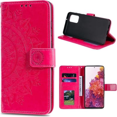 Coverup Hoesje - Geschikt voor Samsung Galaxy S20 FE Hoesje - Coverup Bloemen & Vlinders Book Case - Roze