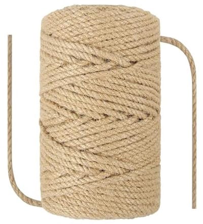Natuurlijk sisal-henneptouw 5 mm x 100 meter - Zwaar belastbaar voor kattenkrabpalen, tuin en ambachten
