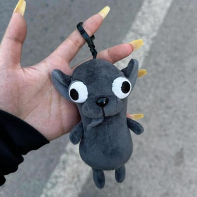 Knuffeldieren Chihuahua Hanger Puppy Huisdier Realistische Knuffel Chihuahua Pop 12cm Sleutelhanger Hanger Chihuahua Simulatie Hond gray