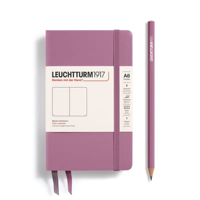 Leuchtturm notitieboek dusty rose blanco pocket hardcover a6 90x150mm
