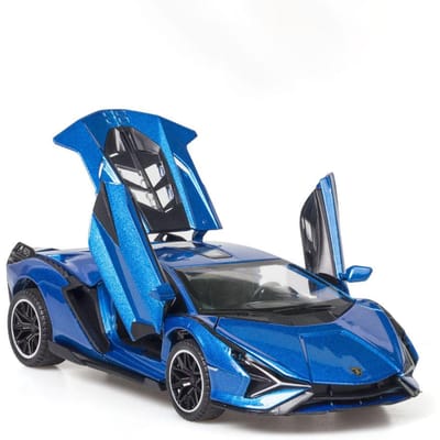 1:32 Schaal Sian Fkp37 Legering Auto Model Speelgoed Metaal Diecast Simulatie Licht Geluid Pull Back Roadster Modellen Voor Kinderen Vakantiecadeaus