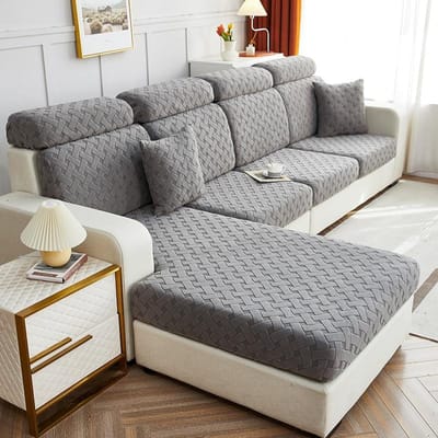 Jacquard bankkussenhoes 1/2/3/4/L PC anti-huisdier krabben alle seizoenen universeel huisdier anti-vuil bankhoes eenvoudig te installeren head S