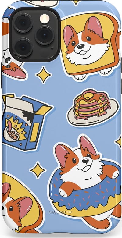 Casetastic Hoesje Geschikt voor Apple iPhone 12/12 Pro Magsafe - Stijlvolle Beschermende Duo-layer Case - Hondenfeest Ontbijt