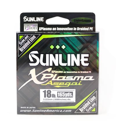 Sunline PE Line Asegai Xplasma 165yds PE 1.7 18lb Lichtgroen (5035)
