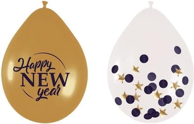 Haza Original Ballonnen Mix Happy New Year 30 Cm Latex 6 Stuks