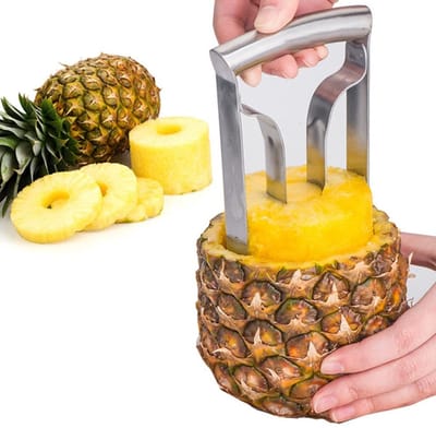 Dailygoods- Ananas Corer Roestvrij Staal - Ananas Snijder - Fruit Slicer - Keuken Tool - Eenvoudig Schoon te Maken - Scherpe Messen