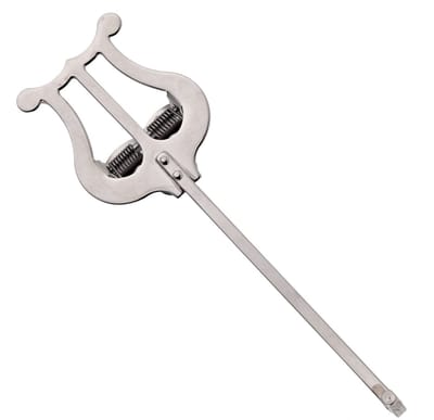 Gebogen trompetharpje van Gear4music, Zilver