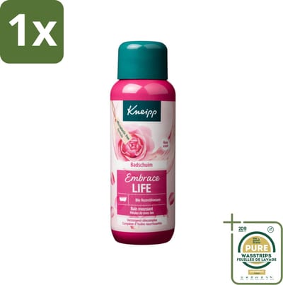 1 x Kneipp - Badschuim - Embrace Life - Anti-Aging verzorging - 400 ml- Badschuim Embrace Life - Anti-aging Badschuim - Roosgeur Badschuim - Gevoelige Huid Verzorging - Vegan Badschuim