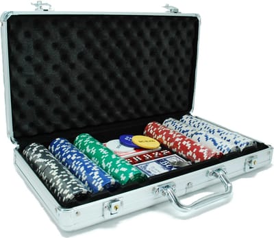 Pokerset koffer aluminium 300 chips