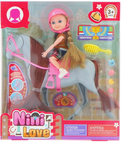 KiddyGo poppen speelset met groot paard - modepop speelgoed.