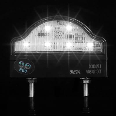 LED Kentekenplaatverlichting - Nummerplaatlamp Aanhanger - Verkeersconformiteit Verbeteren - IP67 Waterdicht - 12V/24V - Koud Wit