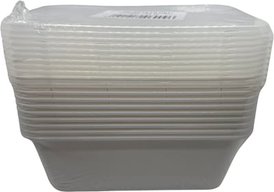 Magnetron Maaltijdbakjes 750 ml – Herbruikbaar – Wit – BPA-vrij – Met Deksel – Vriezer- & Vaatwasserbestendig – 10 stuks