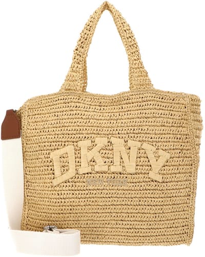 DKNY handtas schoudertas Hadlee Tote Bag Natural / Saddle beige