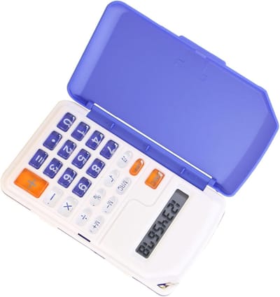 Draagbare Rekenmachine - Studenten Rekenmachine - Wiskunde Leren - Flip Cover Bescherming - 13 x 5 x 2 cm - Kleurrijk