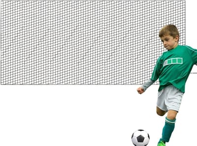 Achtertuin Stopnet - Voetbal Rebounder - Sport Oefenen - Duurzaam Nylon Materiaal - 3 x 88 m - Zwart