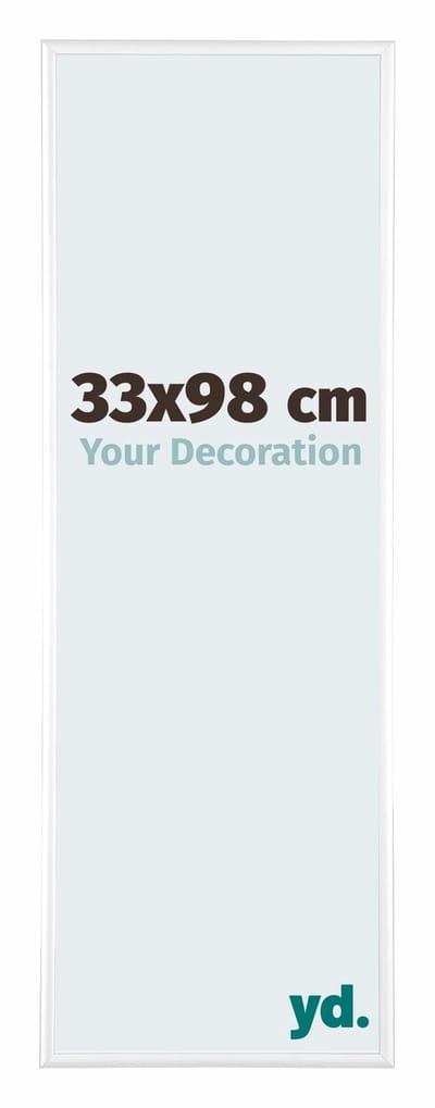 Your Decoration - Puzzellijst 33x98 cm - Wit Hoogglans - Puzzellijst 500-1000 stukjes - Aluminium Fotolijst - Kent