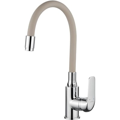 Keukenmengkraan Kuchinox Elza, staand, flexibele uitloop, beige/chroom