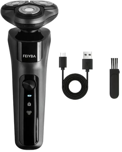 3koppen FEIYBA Scheerapparaat - Usb Oplaadbare Gezicht/Baardtrimmer + Body Shaver - Voor perfecte Lichaamshaar verzorging voor Dames en Heren - Kleur: Zwart