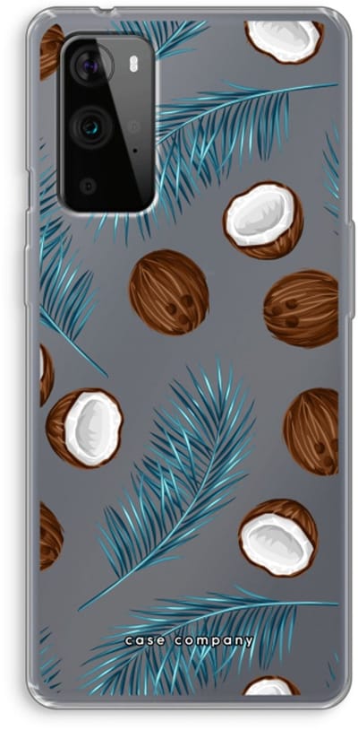 Case Company® - Hoesje geschikt voor OnePlus 9 Pro hoesje - Kokosnoot - Soft Cover Telefoonhoesje - Bescherming aan alle Kanten en Schermrand