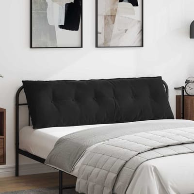 vidaXL - Rugkussen - Zwart - 160 - x - 50 - cm - Corduroy - stof
