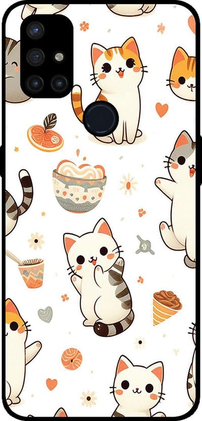 Smartphonica Telefoonhoesje Geschikt voor OnePlus Nord N10 5G met katten opdruk - TPU backcover case cat design geschikt voor OnePlus Nord N10 5G