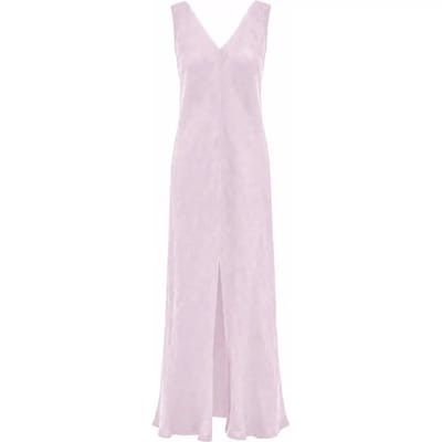 V-hals Jurk met Splitzoom Dames Haris Cotton Essentials