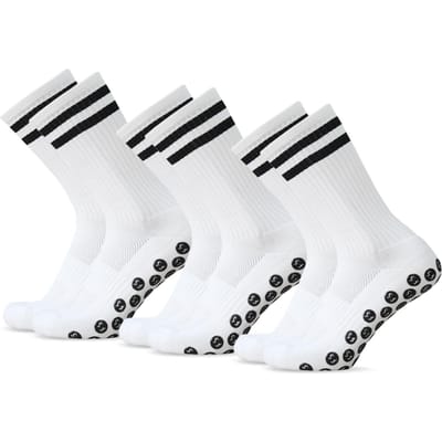 3 paar antislip voetbalsokken teamsportsokken outdoor fitness ademende sneldrogende sokken 3 Pairs wit
