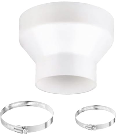 Universele afvoerslangadapter 150 mm tot 100 mm met roestvrijstalen slangklemmen – 3 stuks