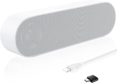 PC Luidsprekers - Computer Soundbar - Muziek Luisteren - Geïntegreerd Ontwerp - USB Aangedreven - Wit